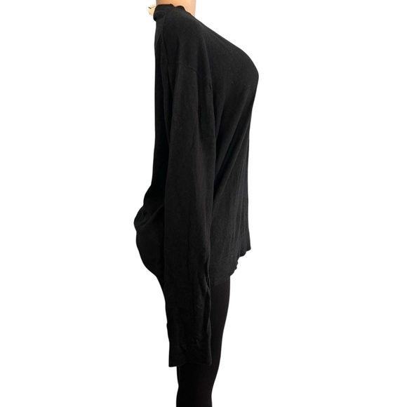 Theory Cashmere Blend Black Long Sleeve Knit Sweater - Picture 4 of 9